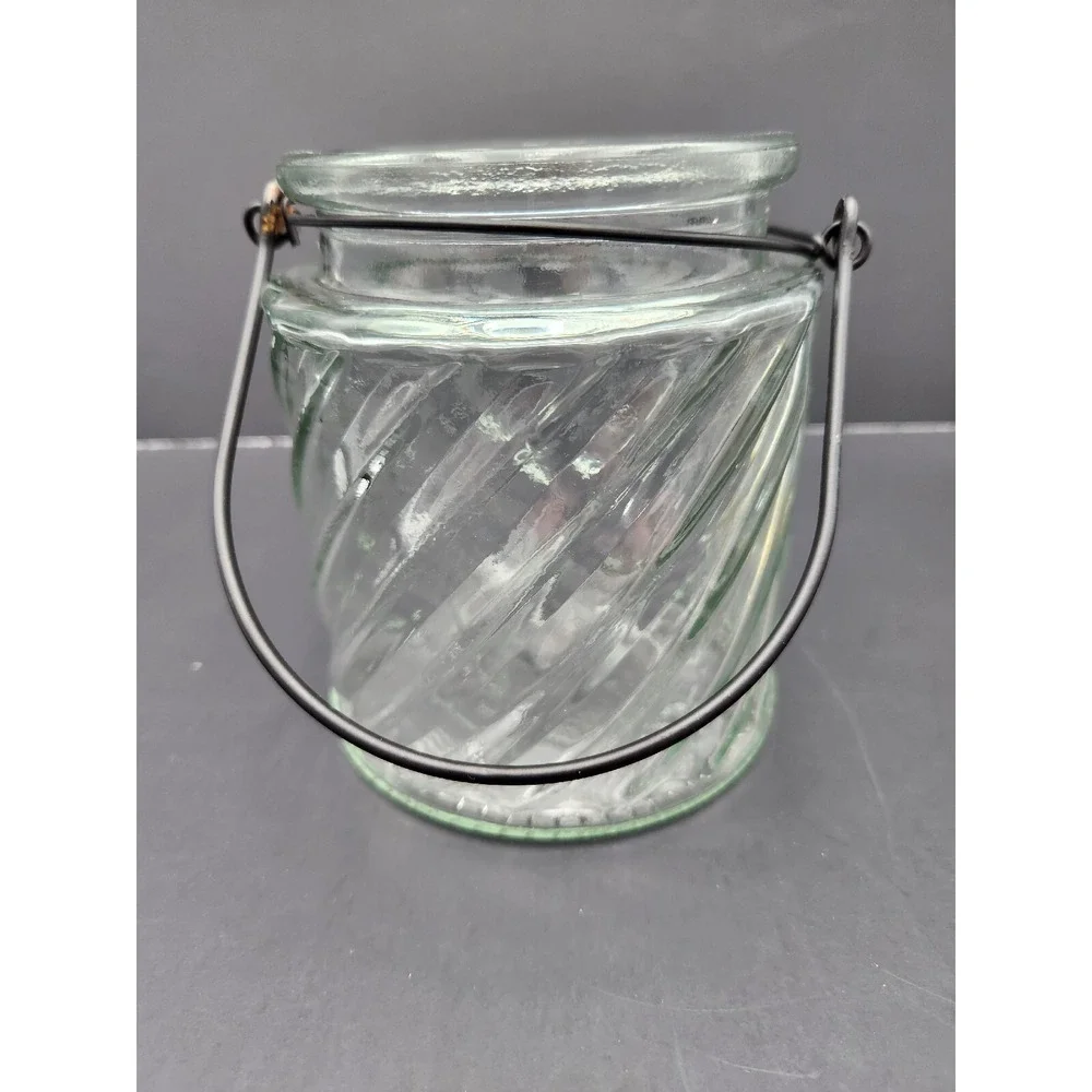 VTG DPS Glass Jar With metal wire‎ Handle Genuine And Crafted